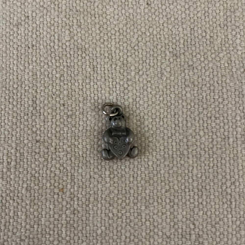 Tiny Teddy Bear Necklace Charm